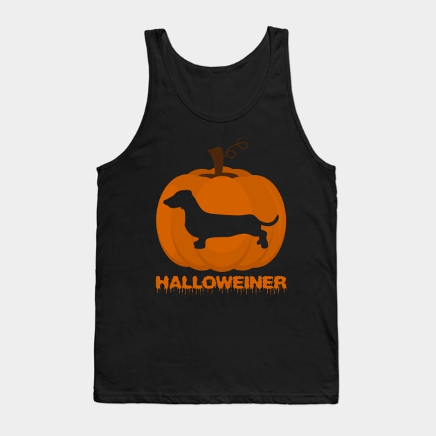 Happy Halloween Halloweiner Dachshund Dog Tank Top by foxmqpo